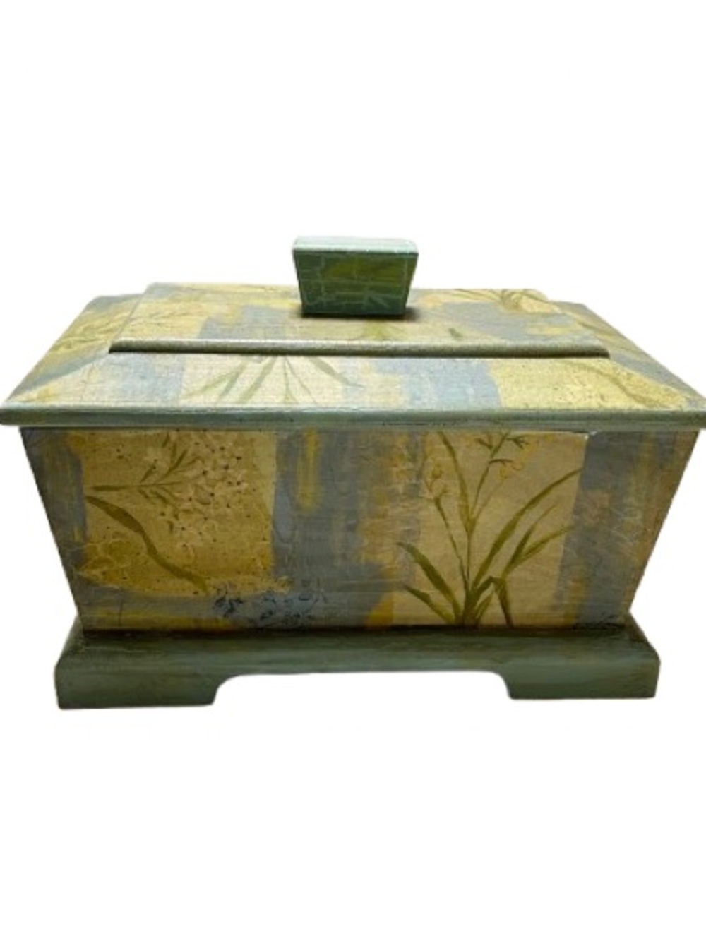 Decoline Decorative Decoupage Painted Wooden Storage Keepsake Box Size OS